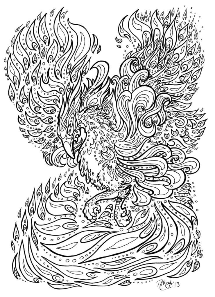 Free printable Phoenix coloring page #192287 from Characters collection