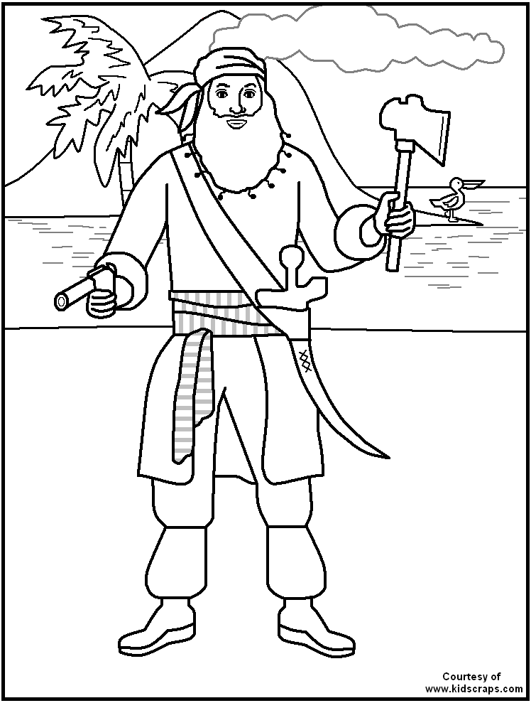 Coloring page: Pirate (Characters) #105097 - Free Printable Coloring Pages