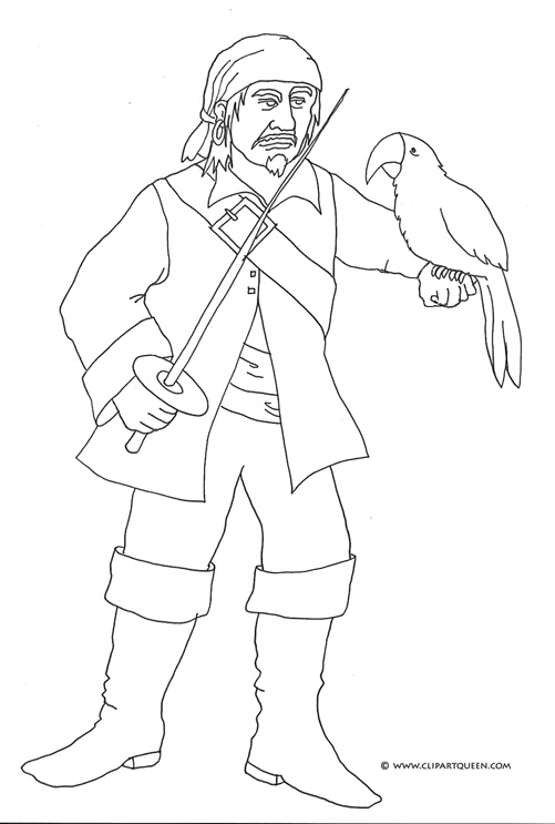 Coloring page: Pirate (Characters) #105252 - Free Printable Coloring Pages