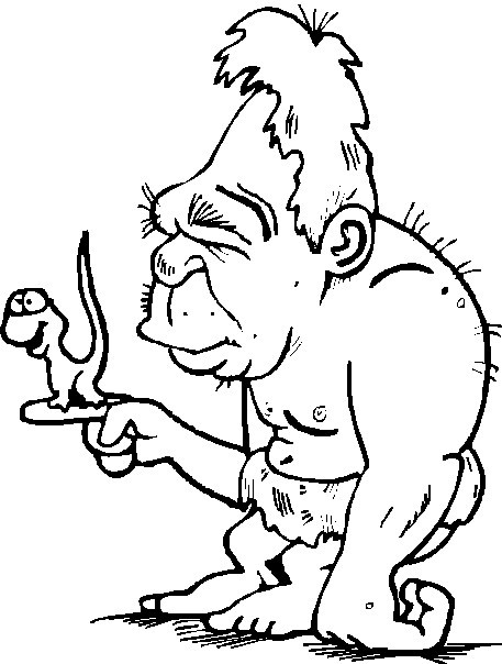 Coloring page: Prehistoric man (Characters) #150199 - Free Printable Coloring Pages