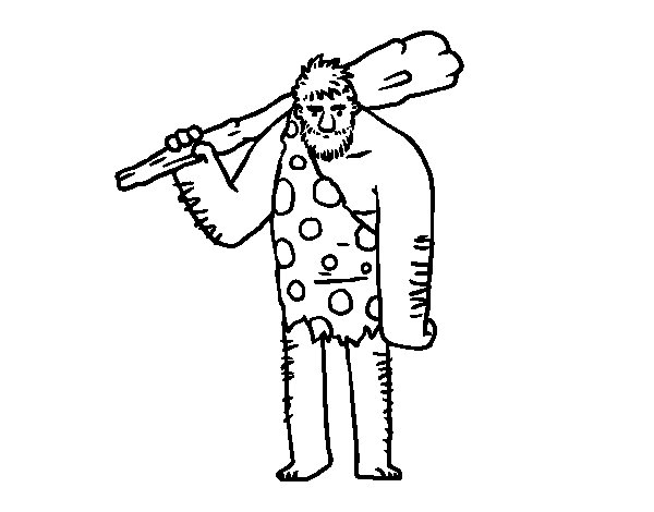 Coloring page: Prehistoric man (Characters) #150201 - Free Printable Coloring Pages