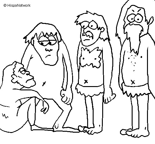 Coloring page: Prehistoric man (Characters) #150206 - Free Printable Coloring Pages
