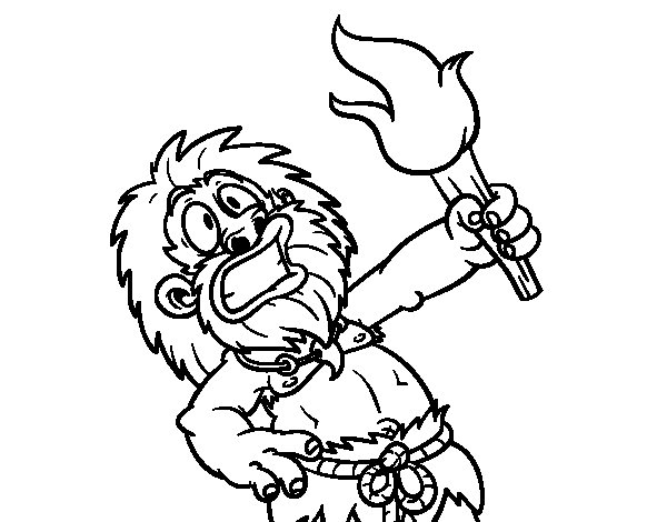Coloring page: Prehistoric man (Characters) #150222 - Free Printable Coloring Pages