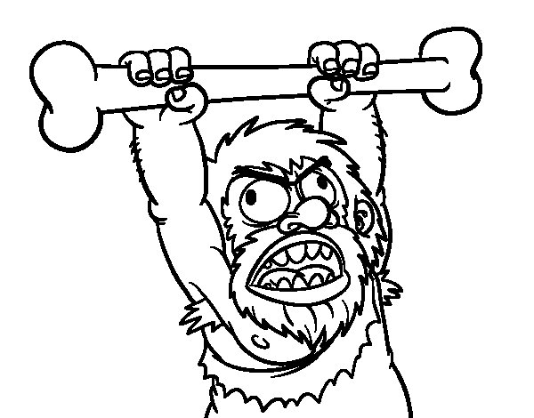 Coloring page: Prehistoric man (Characters) #150253 - Free Printable Coloring Pages