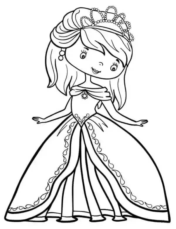 Free printable Princess coloring page #170924 from Characters collection Free printable Princess coloring page #170924 from Characters collection