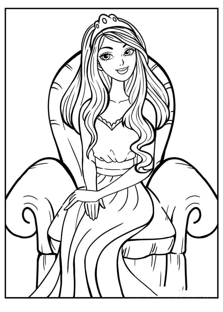 Free printable Princess coloring page #170931 from Characters collection