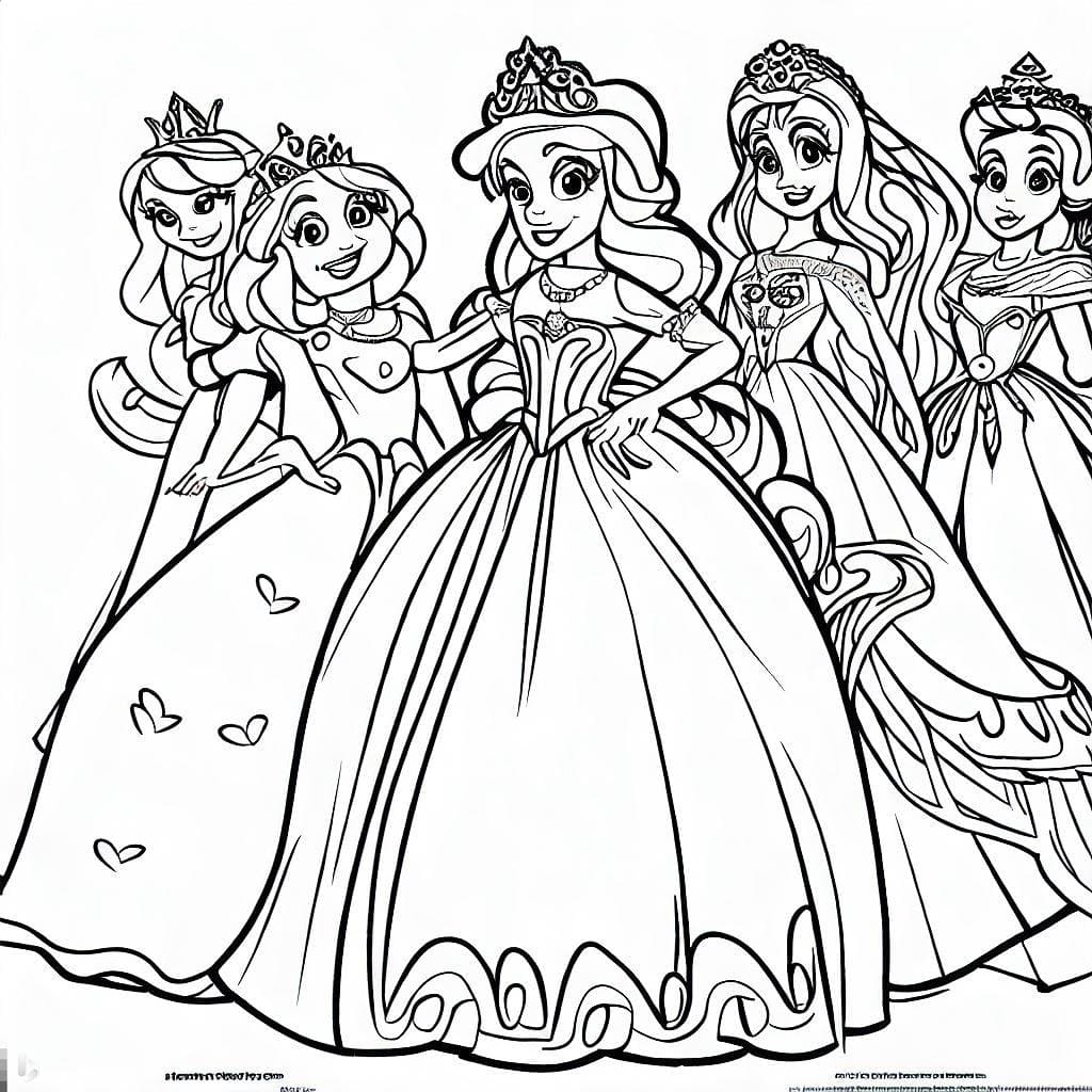 Free printable Princess coloring page #183444 from Characters collection