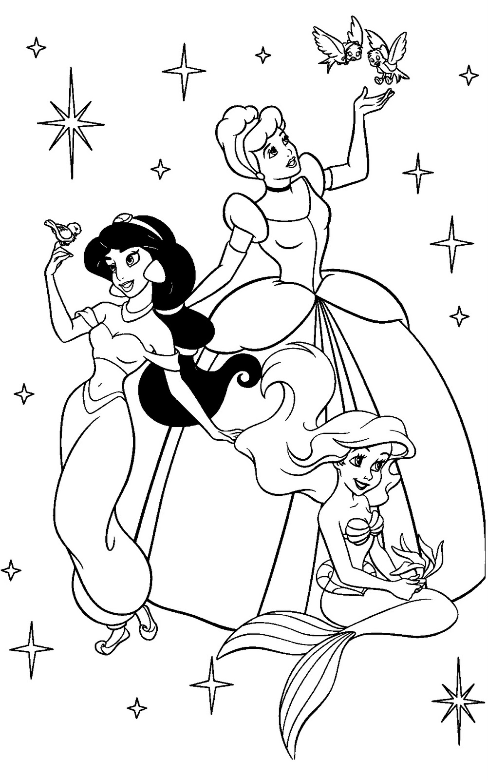 Coloring page: Princess (Characters) #85185 - Free Printable Coloring Pages