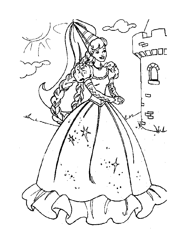 Coloring page: Princess (Characters) #85192 - Free Printable Coloring Pages