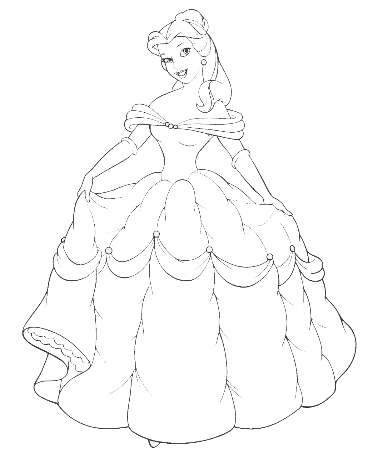Coloring page: Princess (Characters) #85206 - Free Printable Coloring Pages