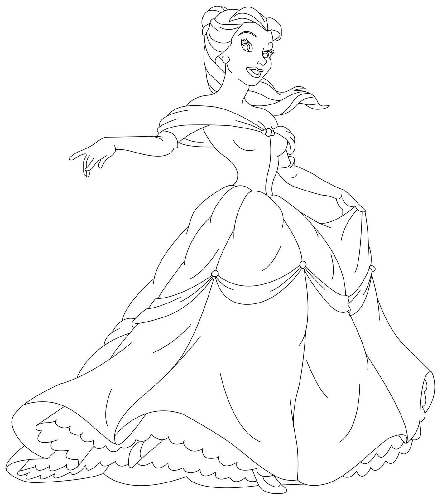 Coloring page: Princess (Characters) #85216 - Free Printable Coloring Pages