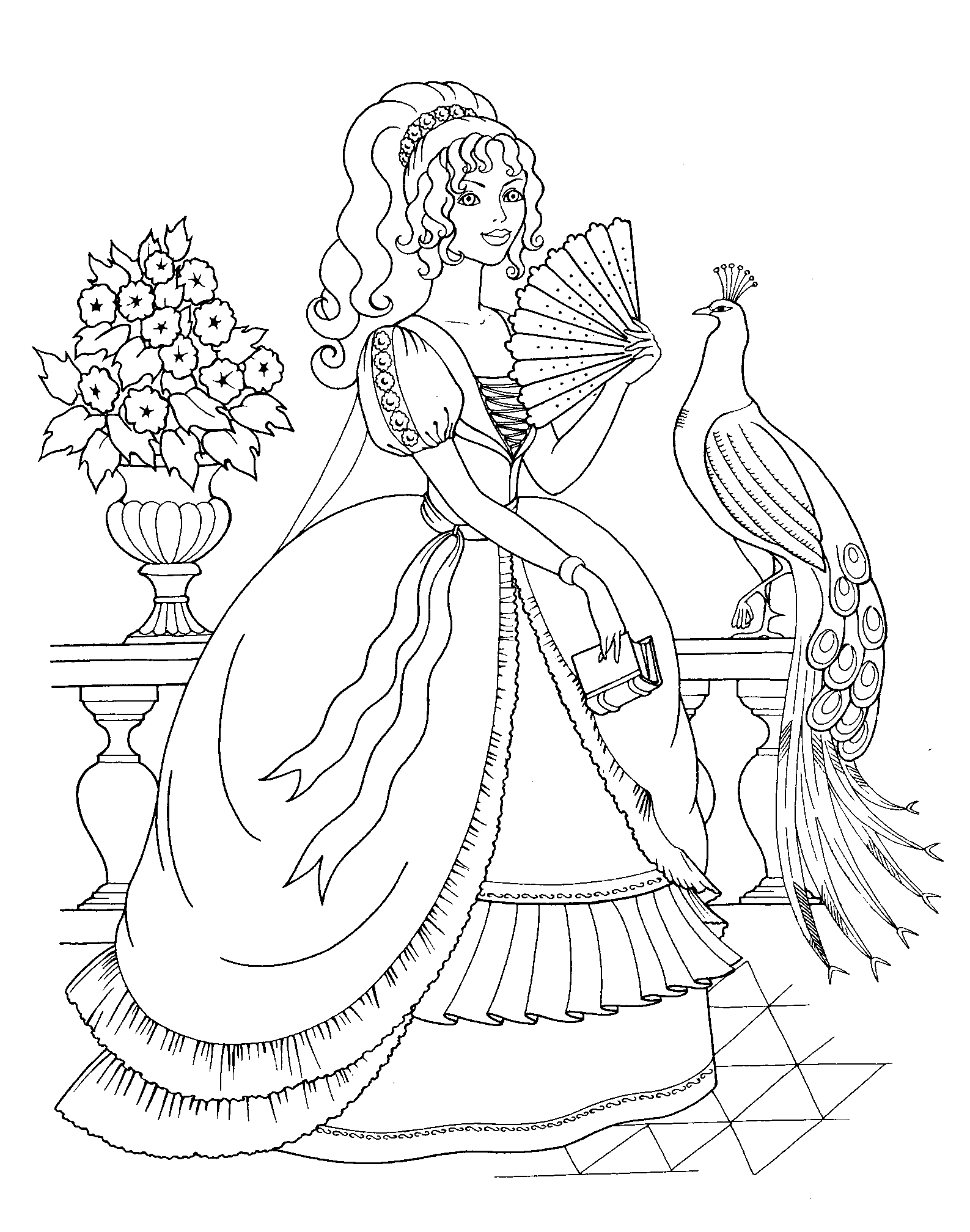 Coloring page: Princess (Characters) #85273 - Free Printable Coloring Pages