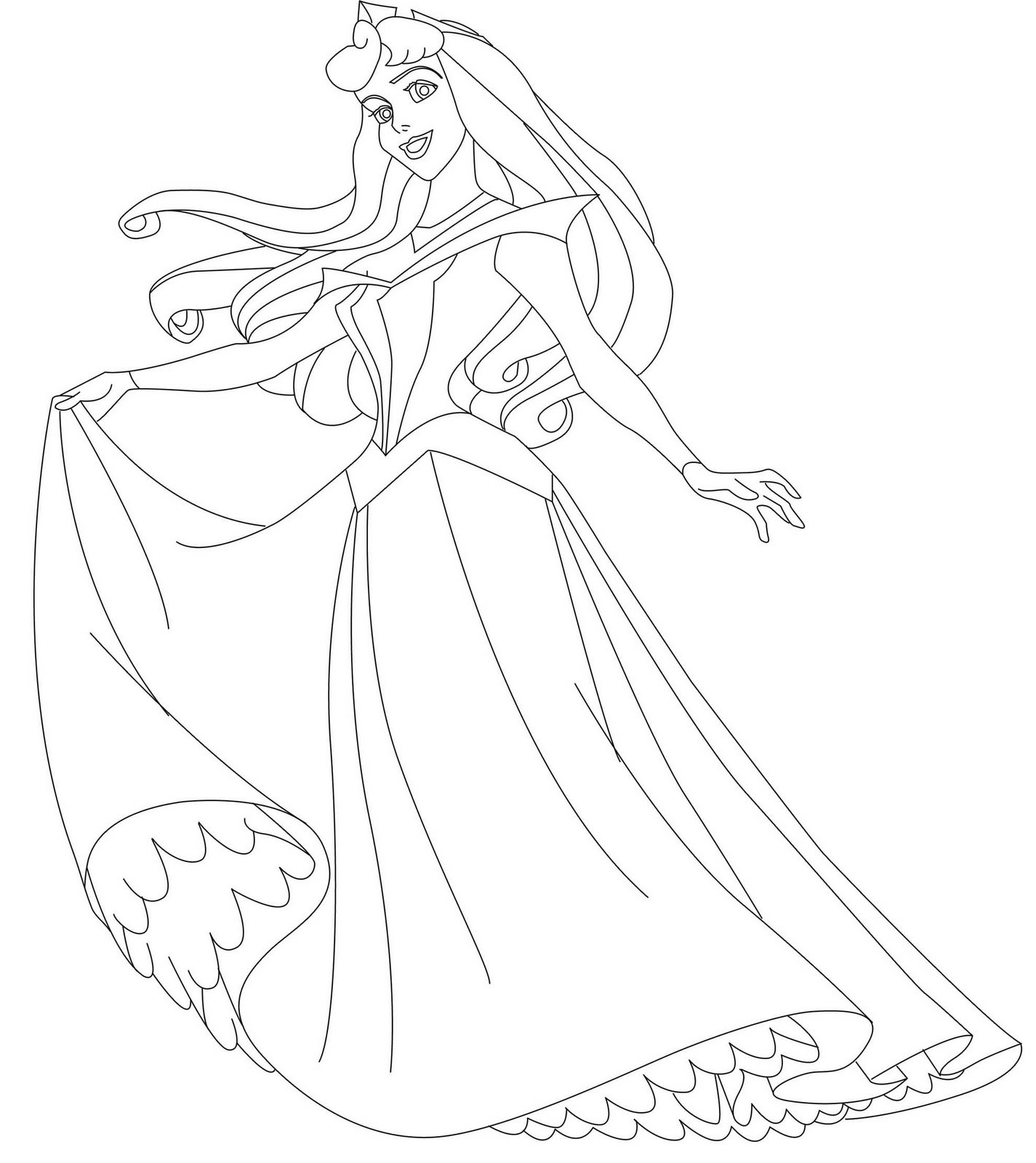 Coloring page: Princess (Characters) #85311 - Free Printable Coloring Pages