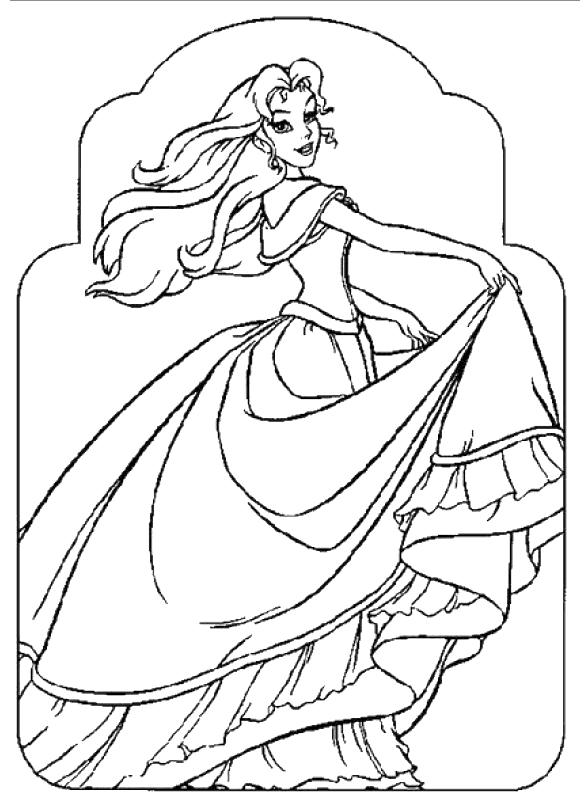 Coloring page: Princess (Characters) #85313 - Free Printable Coloring Pages