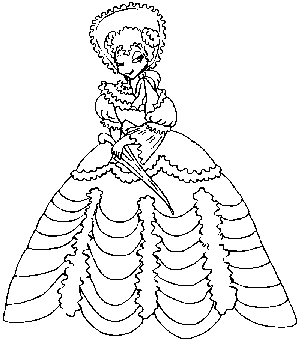 Coloring page: Princess (Characters) #85350 - Free Printable Coloring Pages