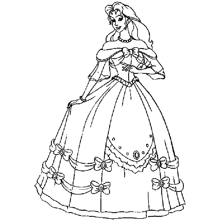 Coloring page: Princess (Characters) #85386 - Free Printable Coloring Pages
