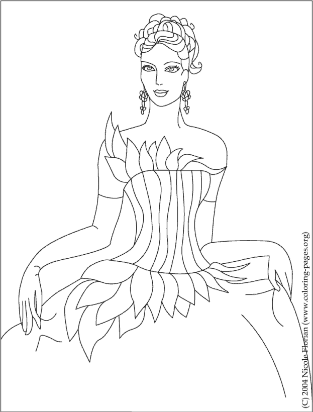 Coloring page: Princess (Characters) #85460 - Free Printable Coloring Pages