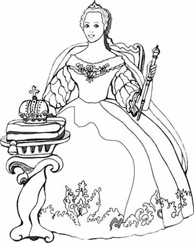 Coloring page: Queen (Characters) #106249 - Free Printable Coloring Pages