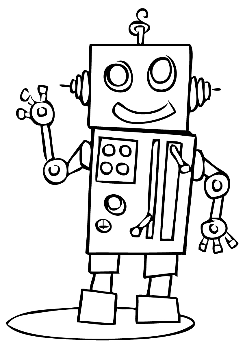 Drawing Robot 106574 (Characters) Printable coloring pages