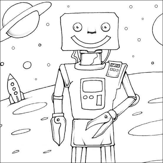 Coloring page: Robot (Characters) #106576 - Free Printable Coloring Pages