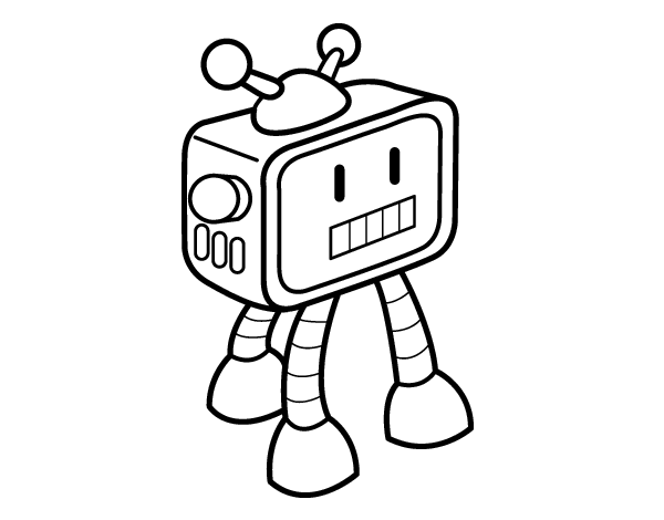 Robot Characters Printable Coloring Pages