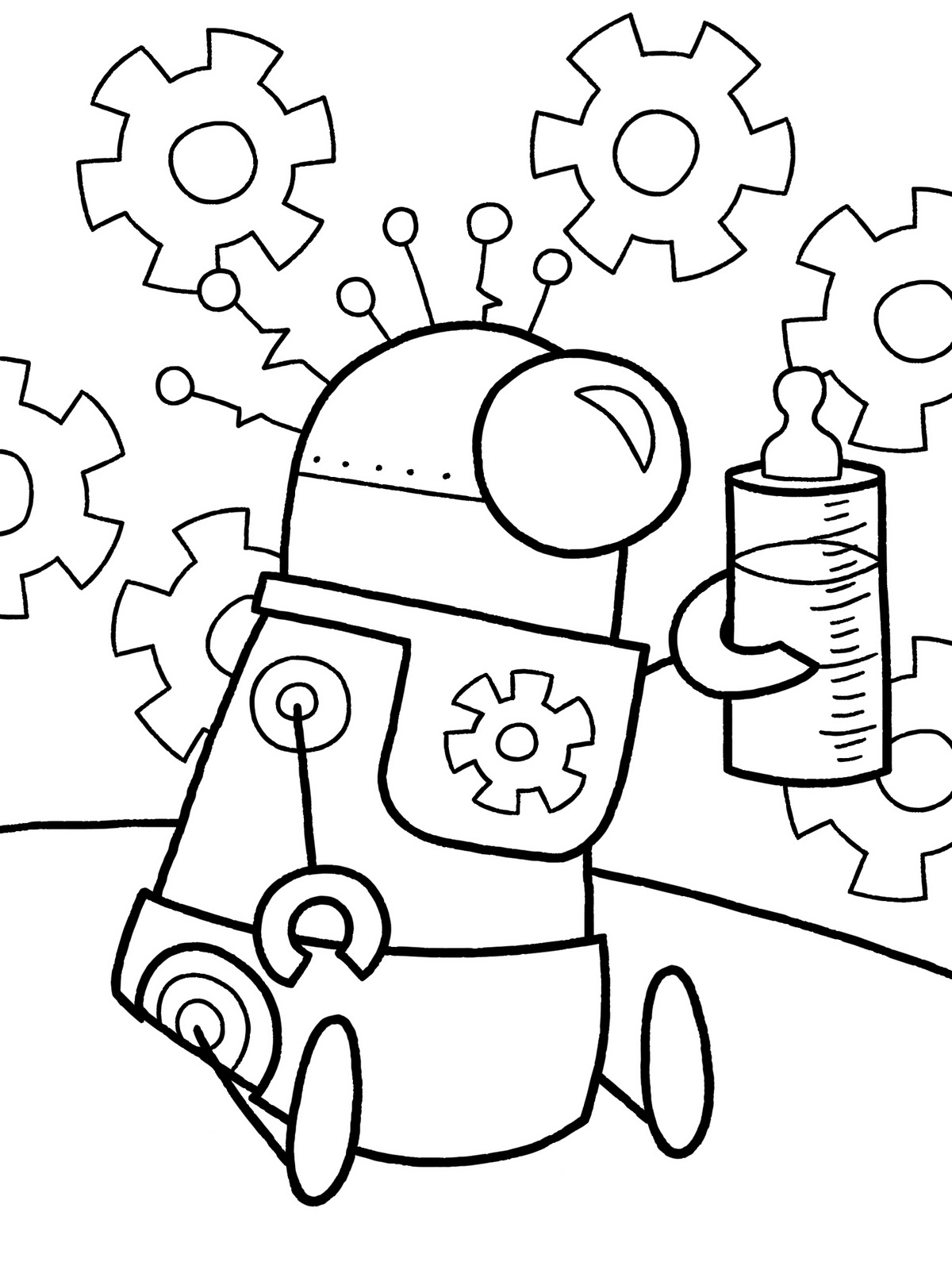 Coloring page: Robot (Characters) #106635 - Free Printable Coloring Pages