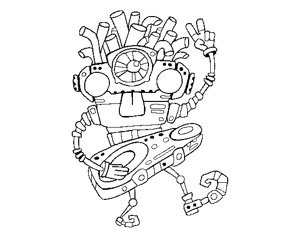 Coloring page: Robot (Characters) #106741 - Free Printable Coloring Pages