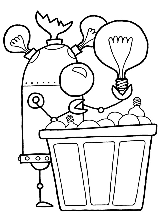 Coloring page: Robot (Characters) #106754 - Free Printable Coloring Pages