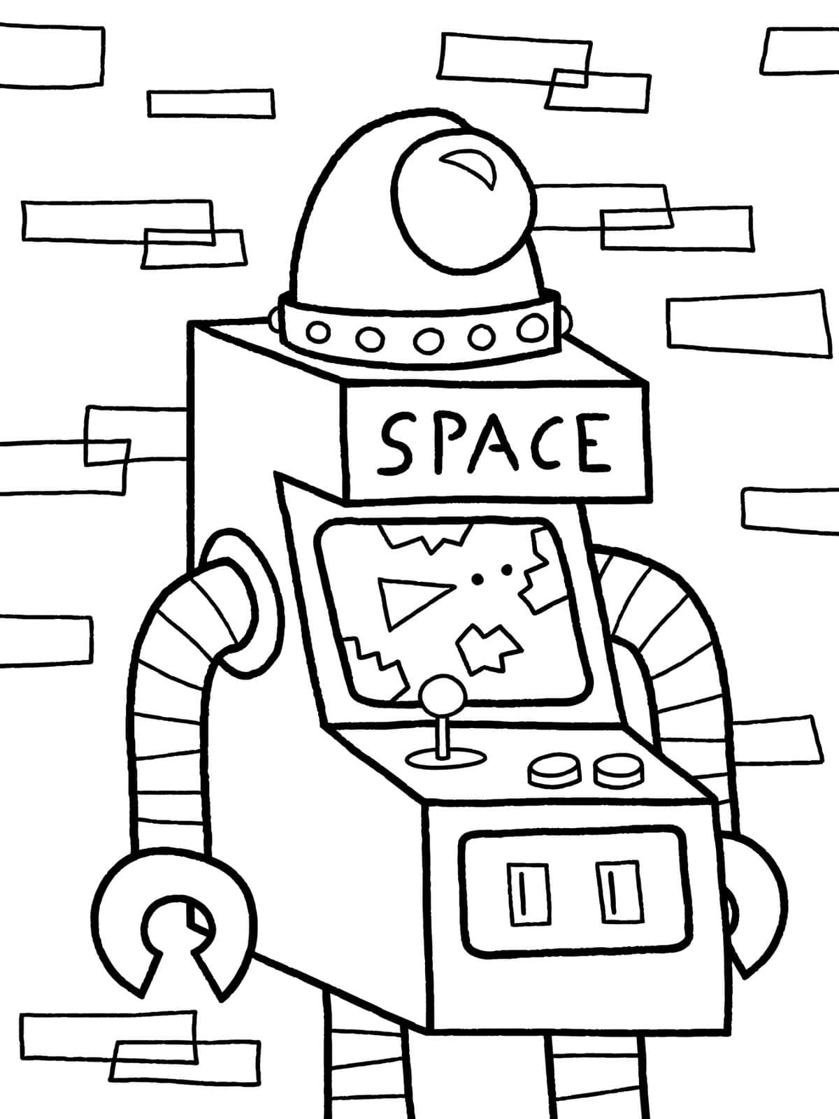 Free printable Robot coloring page #178902 from Characters collection Free printable Robot coloring page #178902 from Characters collection