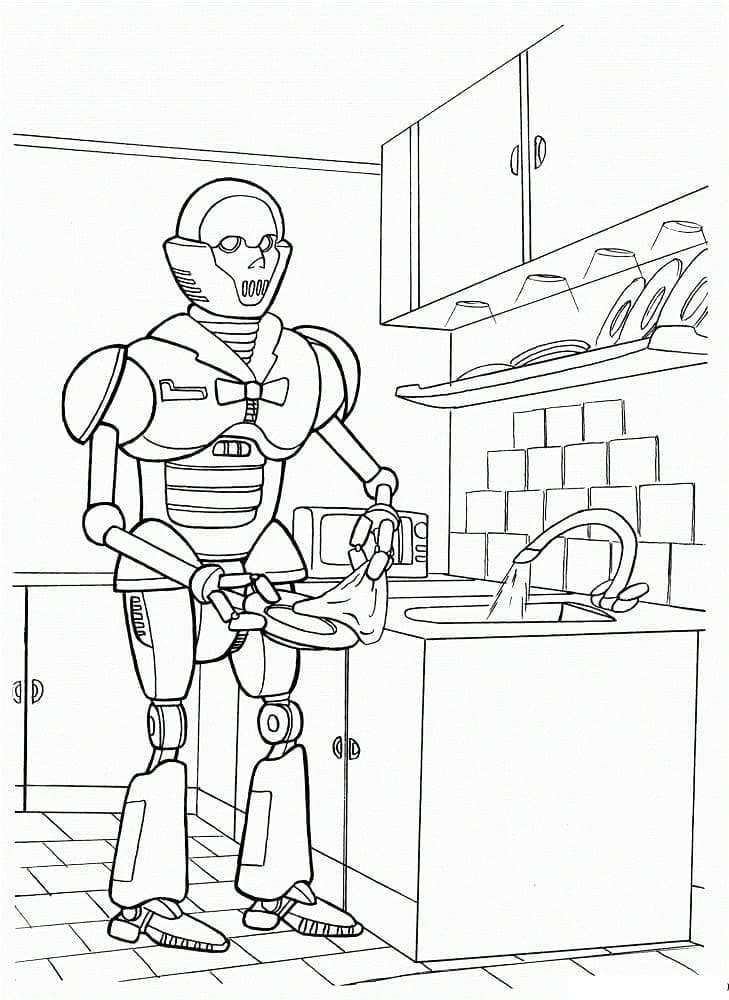 Free printable Robot coloring page #178911 from Characters collection