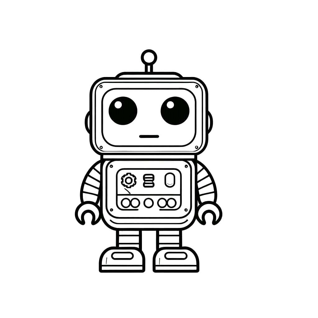 Free printable Robot coloring page #219000 from Characters collection