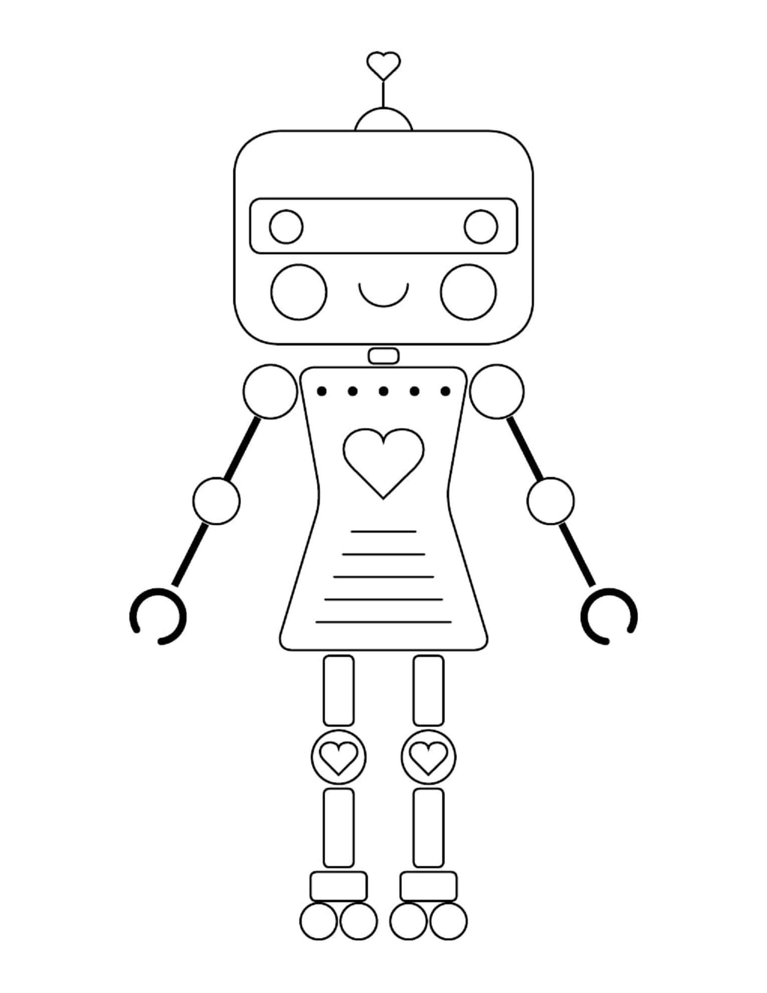 Free printable Robot coloring page #219013 from Characters collection