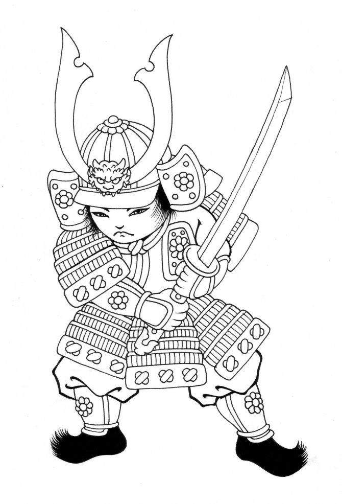 Coloring page: Samurai (Characters) #107289 - Free Printable Coloring Pages