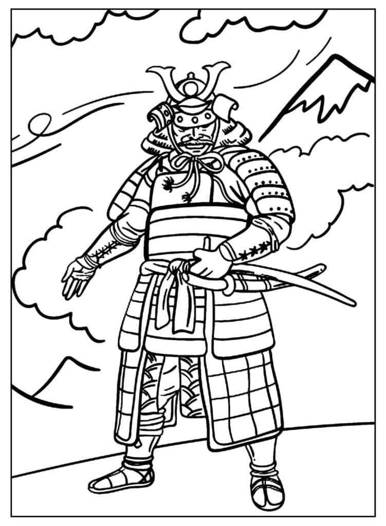 Free printable Samurai coloring page #186154 from Characters collection Free printable Samurai coloring page #186154 from Characters collection
