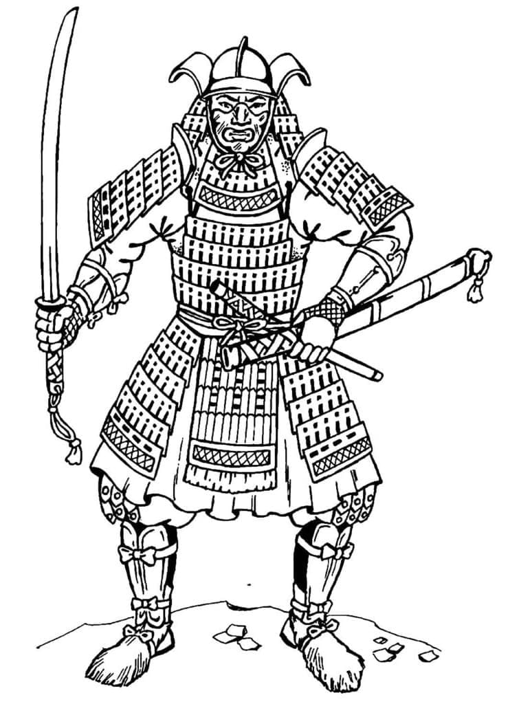 Free printable Samurai coloring page #186162 from Characters collection