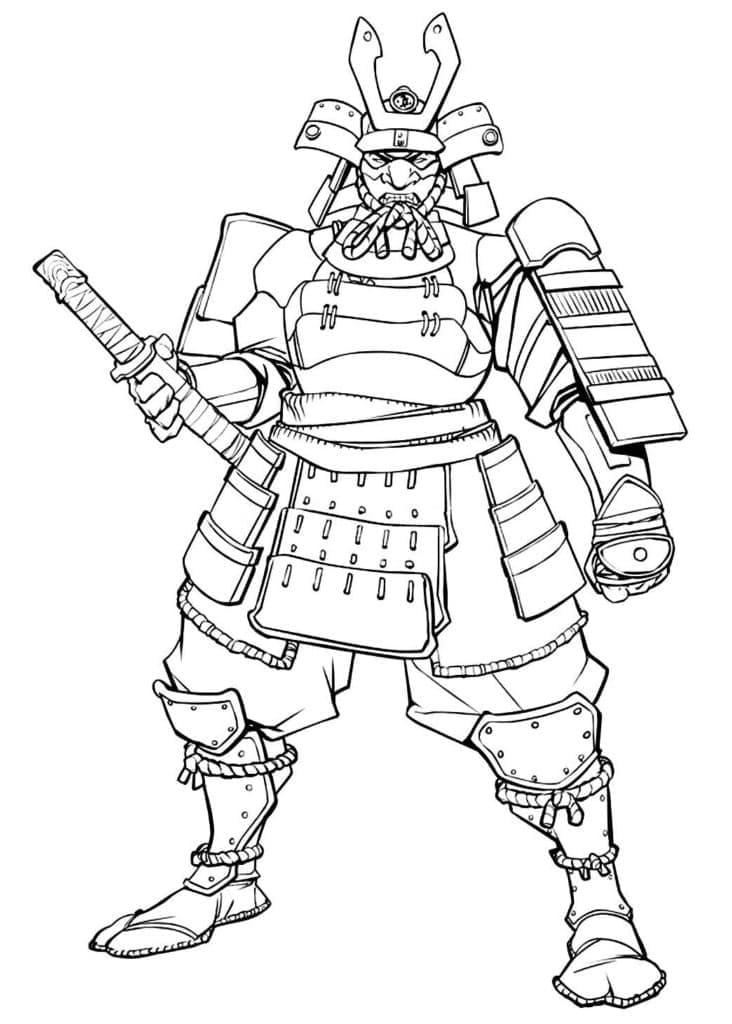 Free printable Samurai coloring page #186167 from Characters collection