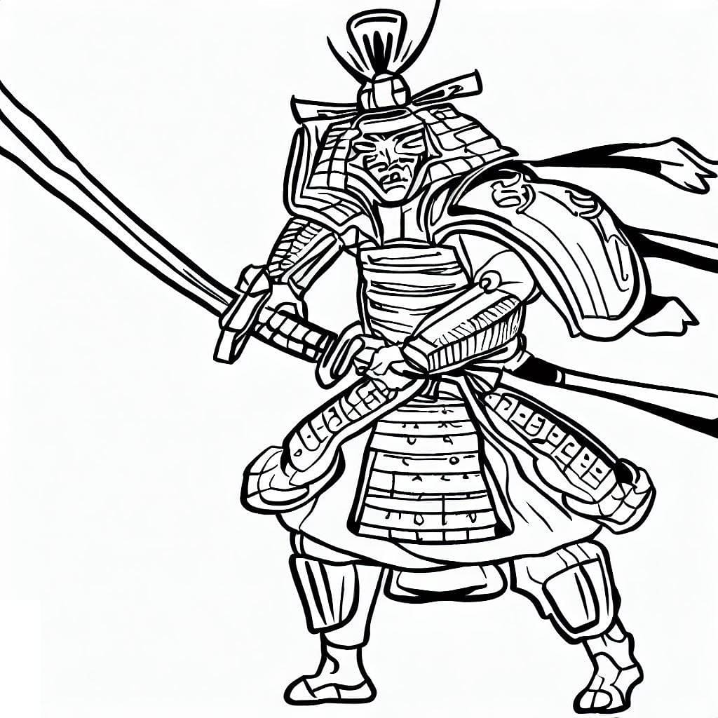 Free printable Samurai coloring page #186169 from Characters collection