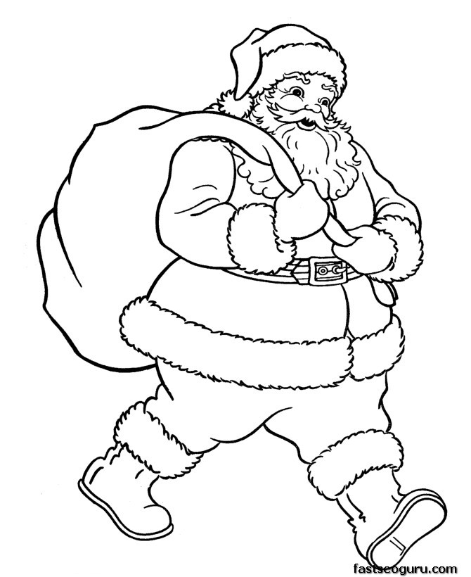 Coloring page: Santa Claus (Characters) #104657 - Free Printable Coloring Pages