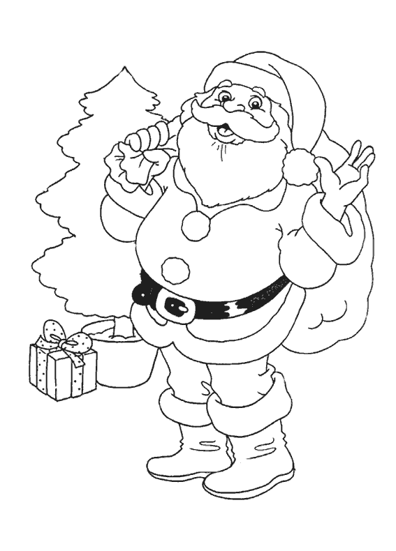 Coloring page: Santa Claus (Characters) #104660 - Free Printable Coloring Pages
