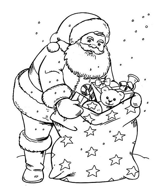 Coloring page: Santa Claus (Characters) #104665 - Free Printable Coloring Pages