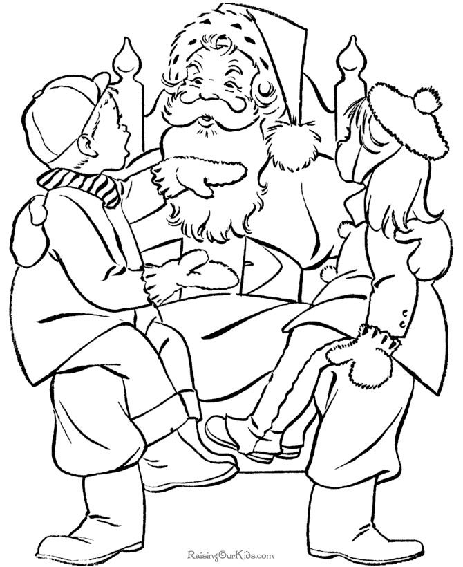 Coloring page: Santa Claus (Characters) #104673 - Free Printable Coloring Pages