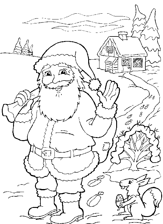 Coloring page: Santa Claus (Characters) #104686 - Free Printable Coloring Pages