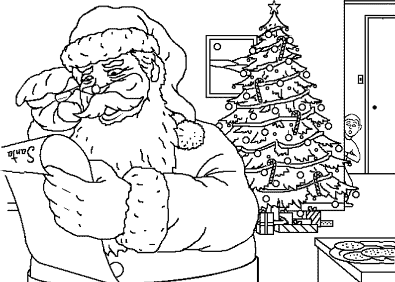 Coloring page: Santa Claus (Characters) #104702 - Free Printable Coloring Pages