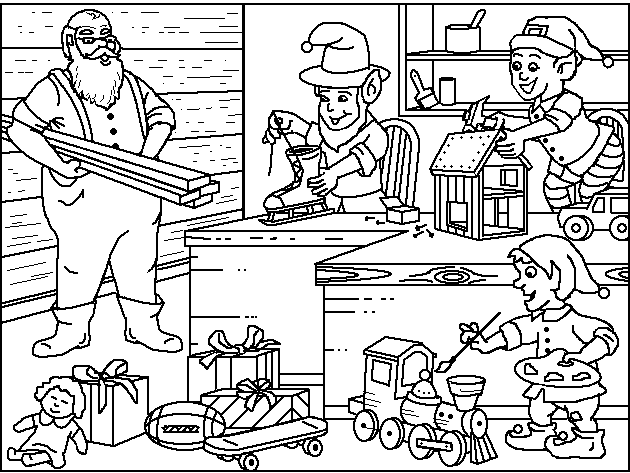 Coloring page: Santa Claus (Characters) #104708 - Free Printable Coloring Pages