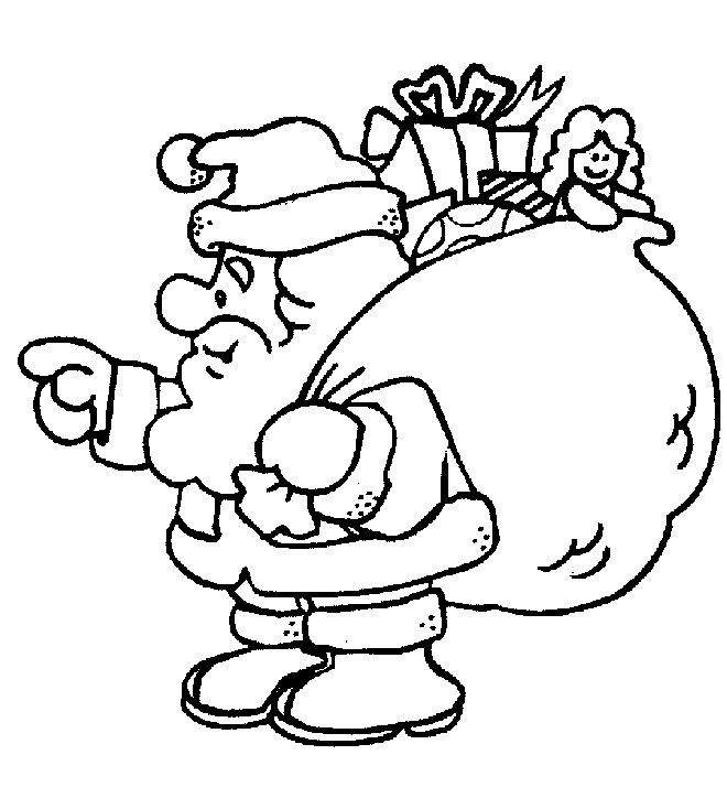 Coloring page: Santa Claus (Characters) #104709 - Free Printable Coloring Pages