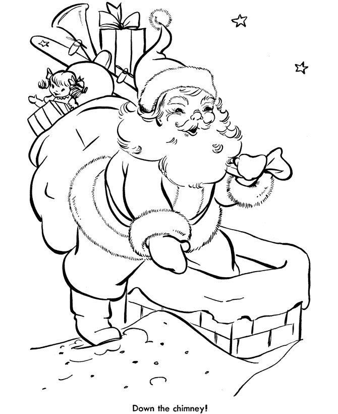Coloring page: Santa Claus (Characters) #104720 - Free Printable Coloring Pages