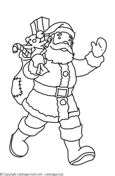 Coloring page: Santa Claus (Characters) #104725 - Free Printable Coloring Pages