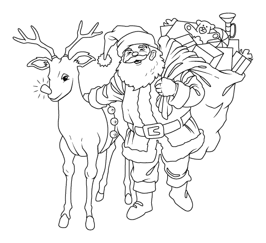 Coloring page: Santa Claus (Characters) #104731 - Free Printable Coloring Pages