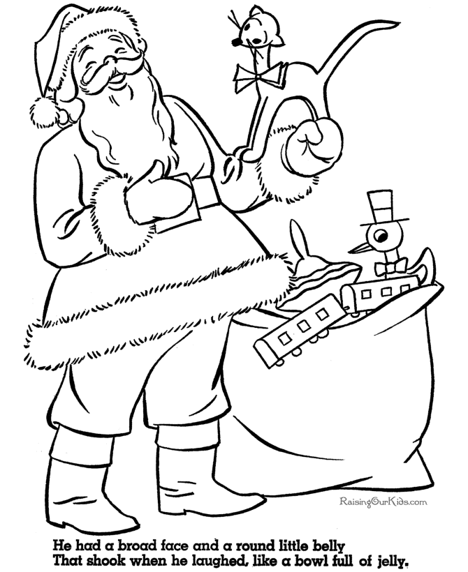 Coloring page: Santa Claus (Characters) #104734 - Free Printable Coloring Pages