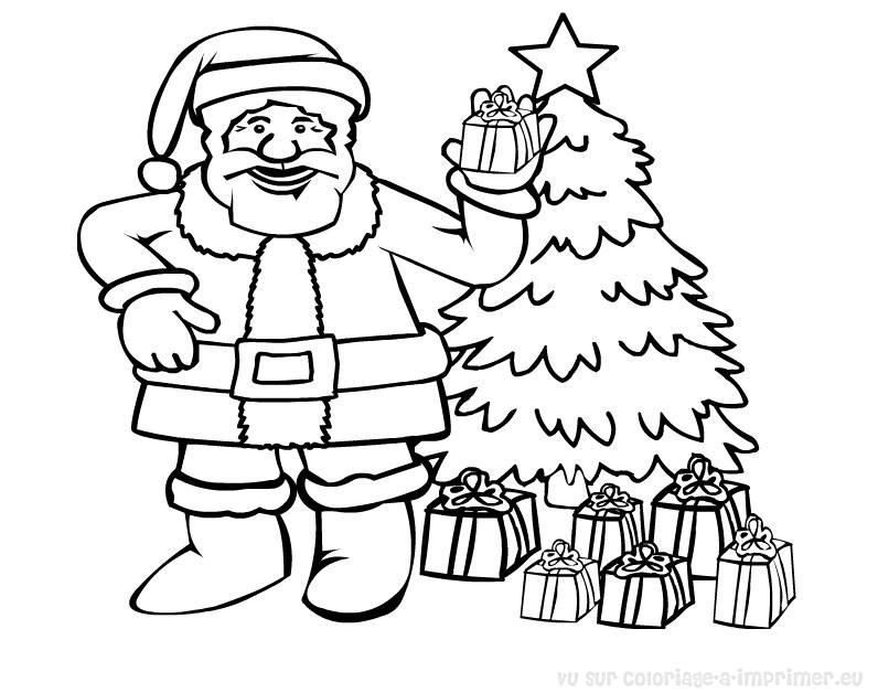 Coloring page: Santa Claus (Characters) #104746 - Free Printable Coloring Pages